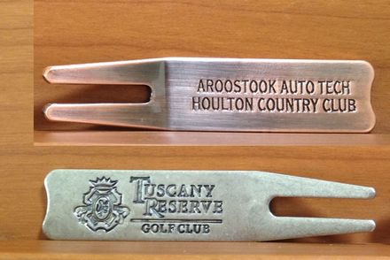 Custom logo divot repair tool